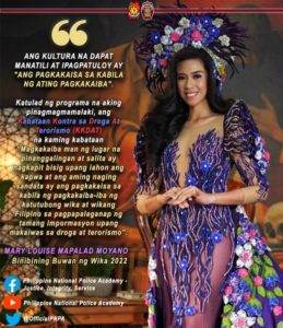 PNPA BINIBINING BUWAN NG WIKA 2022 – CDT 1C MARY LOUISE MAPALAD MOYANO