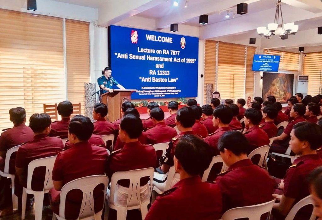 Cadets attending the lecture on RA 7877 Anti Sexual Harassment Act of ...