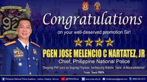 Congratulations to PGEN JOSE MELENCIO C NARTATEZ, JR.